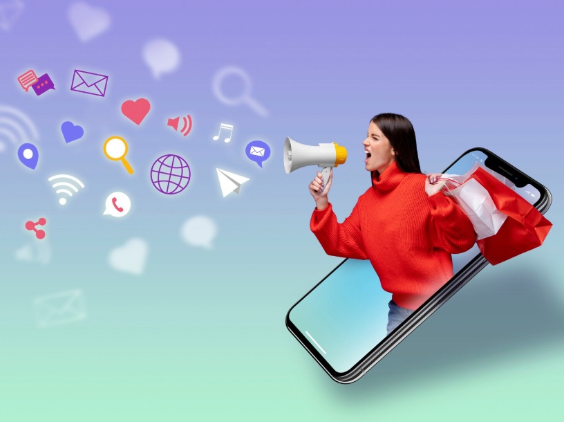 Social media ads concept