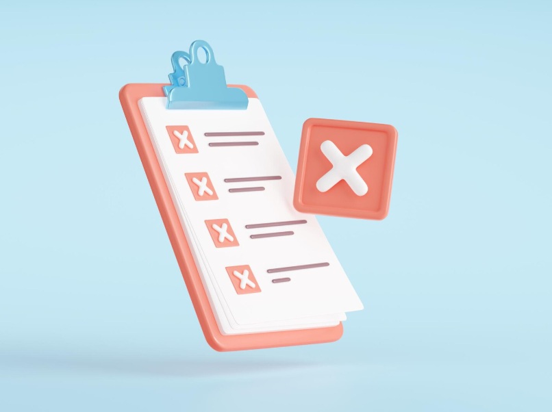 How to Outsource SEO Services: Complete Guide to Get Started 8 3D design of denied checklist